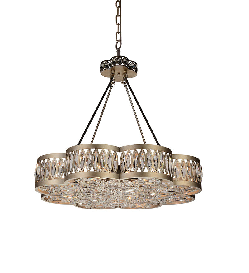 8 LIGHT CHANDELIER WITH CHAMPAGNE FINISH - Dreamart Gallery