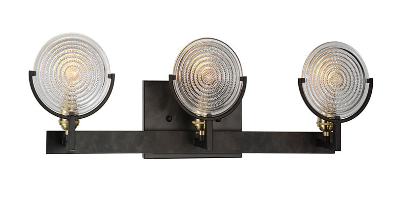 3 LIGHT WALL SCONCE WITH BROWN FINISH - Dreamart Gallery
