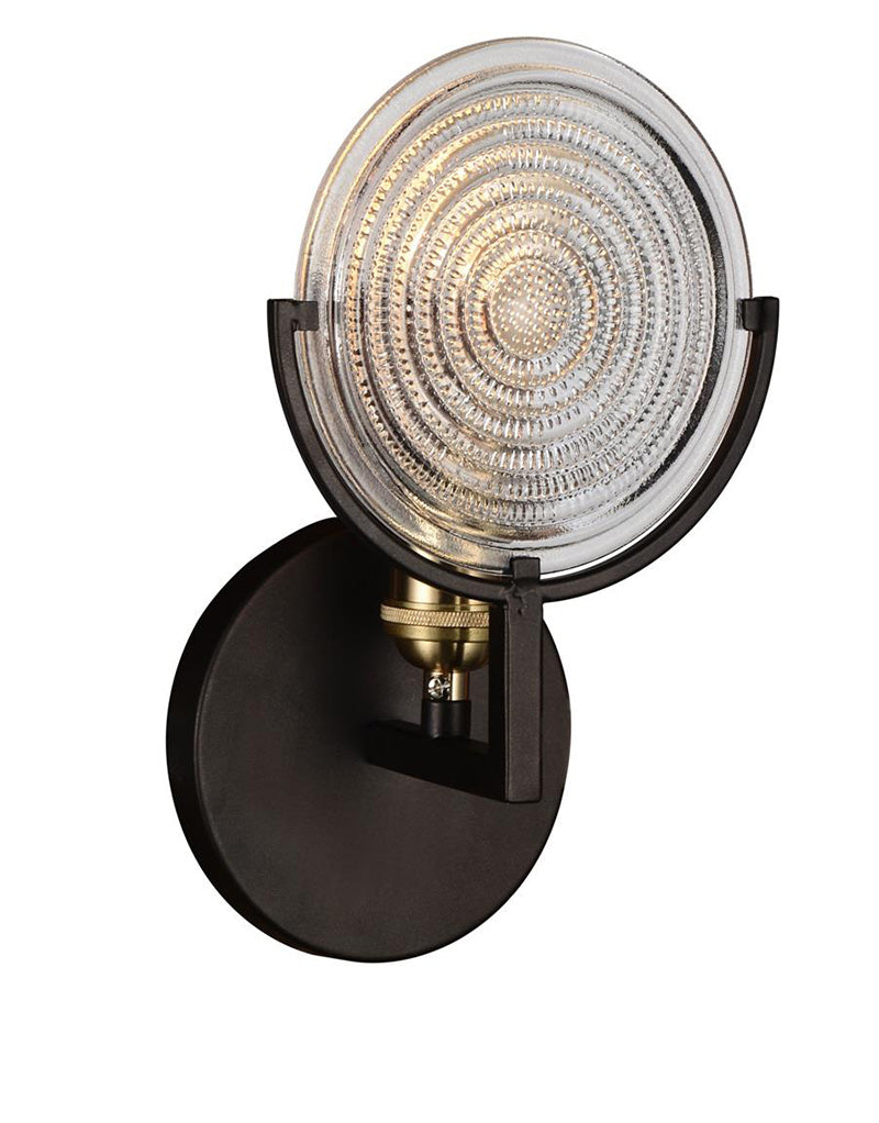 1 LIGHT WALL SCONCE WITH BROWN FINISH - Dreamart Gallery