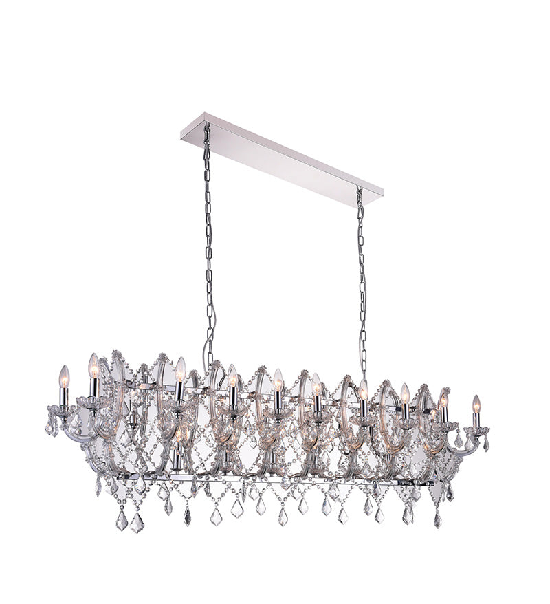 24 LIGHT CANDLE CHANDELIER WITH CHROME FINISH - Dreamart Gallery
