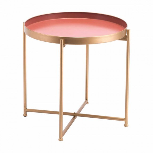 Red Short End Table Pink - Dreamart Gallery