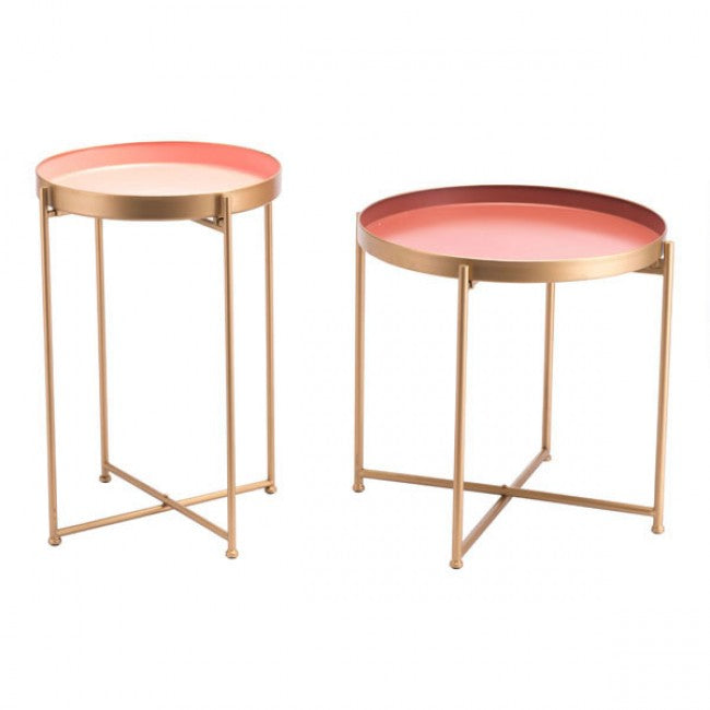 Red Short End Table Pink - Dreamart Gallery