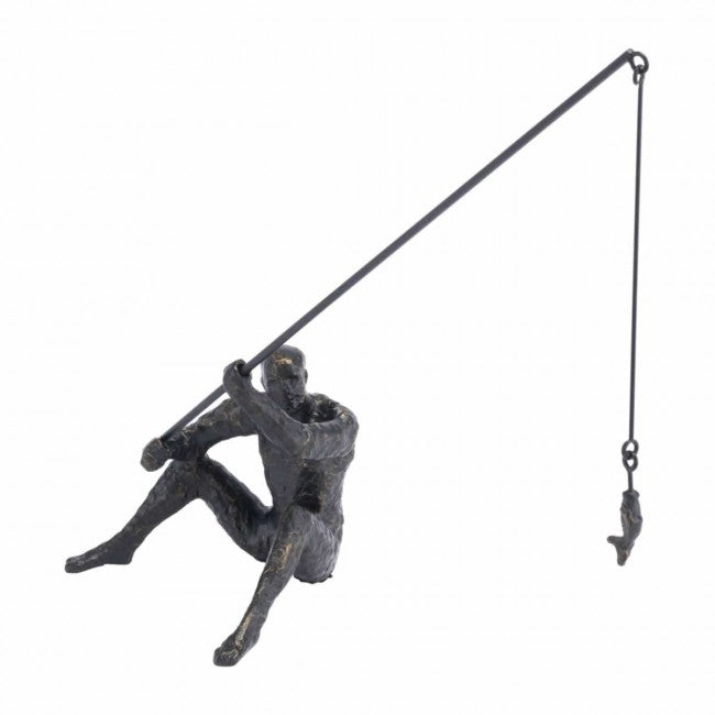 Fisherman Figurine Black - Dreamart Gallery