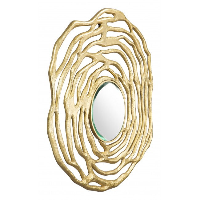 Aqua Round Mirror Gold - Dreamart Gallery