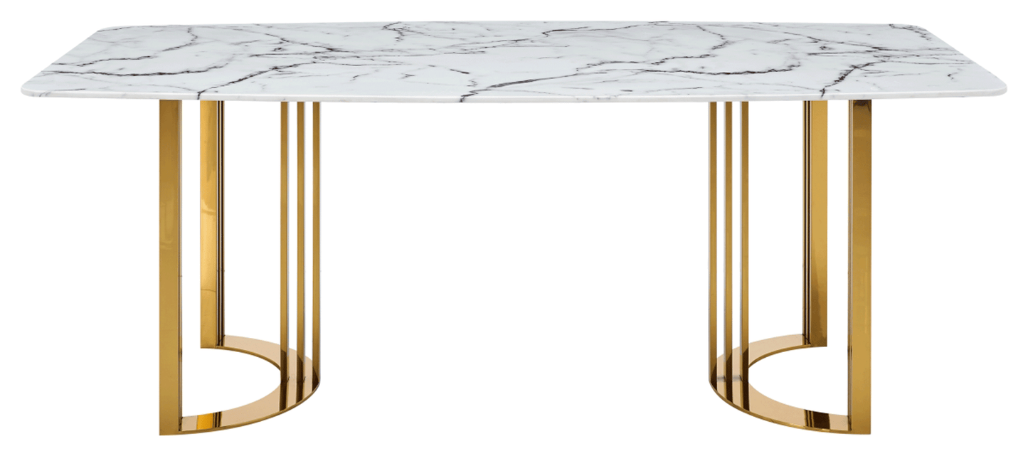 Gold Marble Dining Table - Dream art Gallery