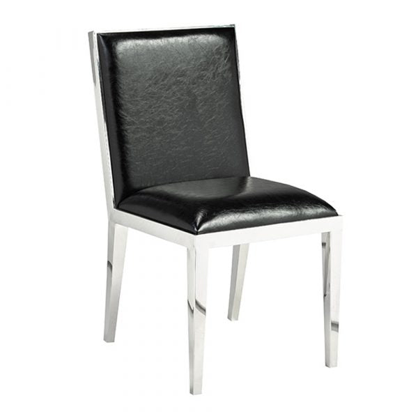 Emario Black Leatherette Dining Chair - Dreamart Gallery
