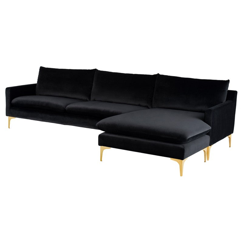 ANDERS SECTIONAL Black - Dreamart Gallery