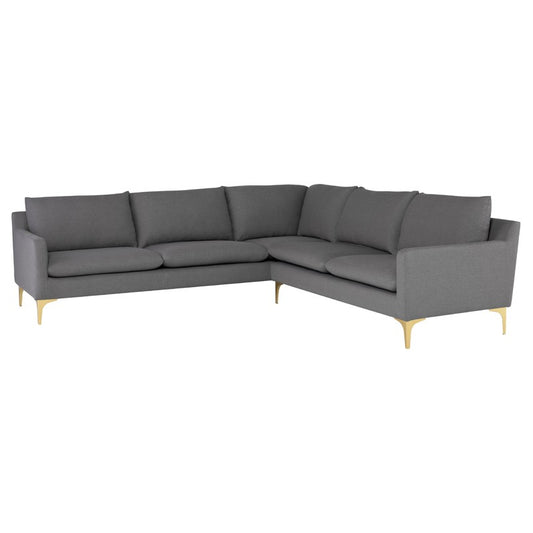 ANDERS L SECTIONAL Grey - Dreamart Gallery