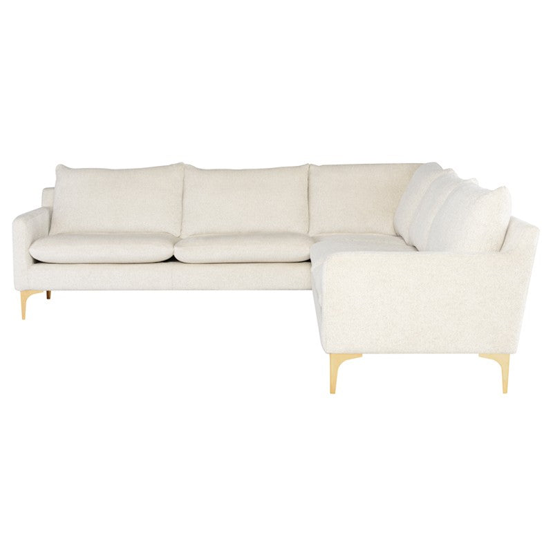 ANDERS L SECTIONAL Coconut - Dreamart Gallery