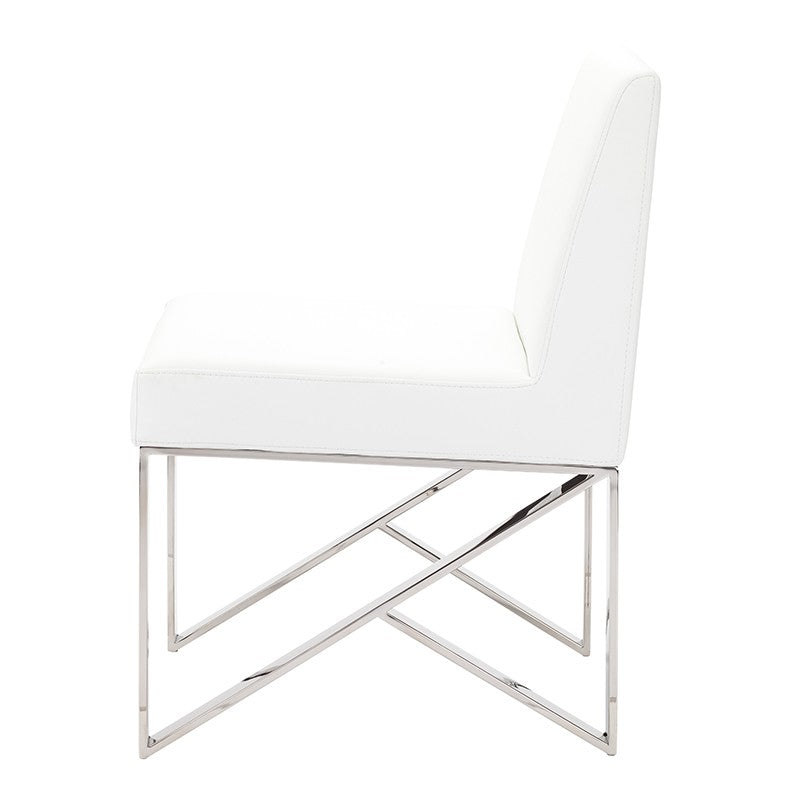 JACQUELINE DINING CHAIR WHITE - Dreamart Gallery