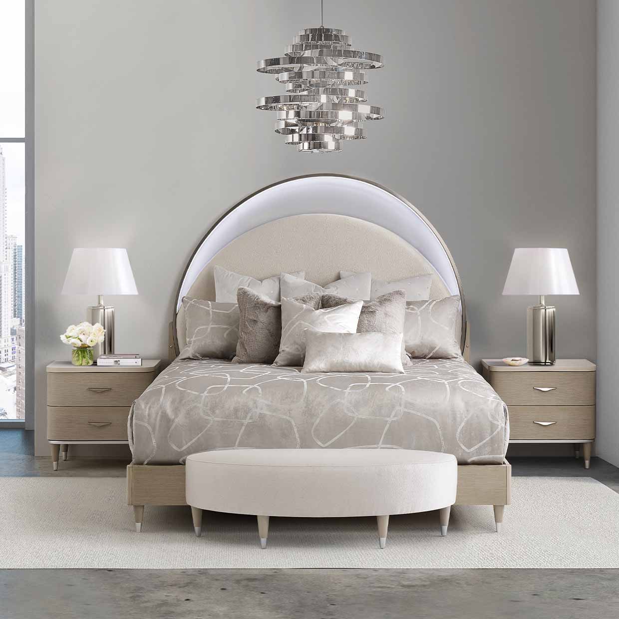 ECLIPSE Cal King Bed W/ Lights - Dream art Gallery