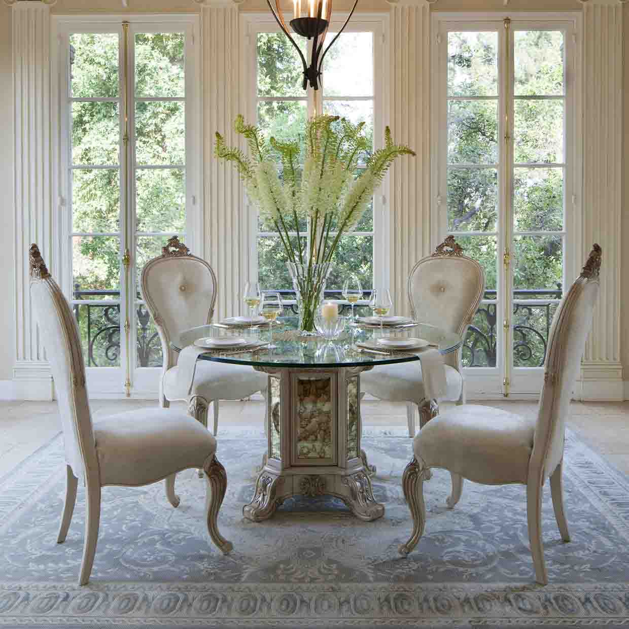 PLATINE DE ROYALE CHAMPAGNE Round Dining Table - Dream art Gallery