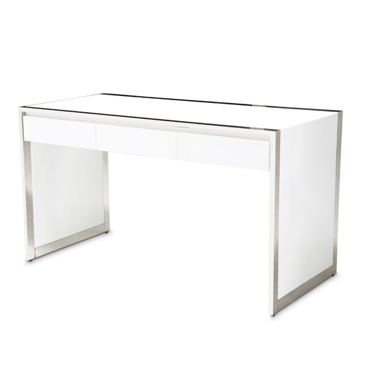 STATE ST. Writing Desk Glossy White - Dreamart Gallery