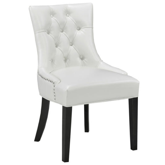 Petra White Leatherette Dining Chair - Dreamart Gallery