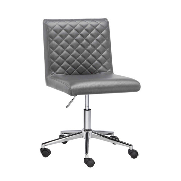 Quilted Grey Office Chair - Dreamart Gallery