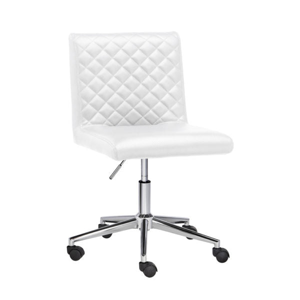 Quilted White Office Chair - Dreamart Gallery