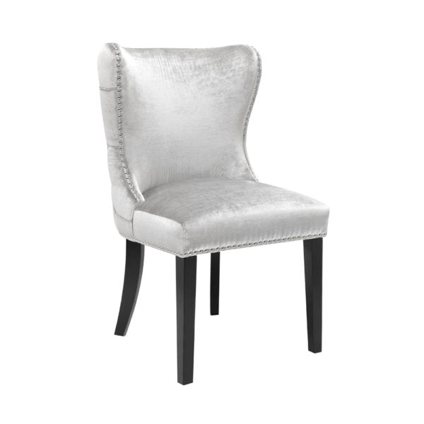 Royal Chair: E-Grey Velvet - Dreamart Gallery