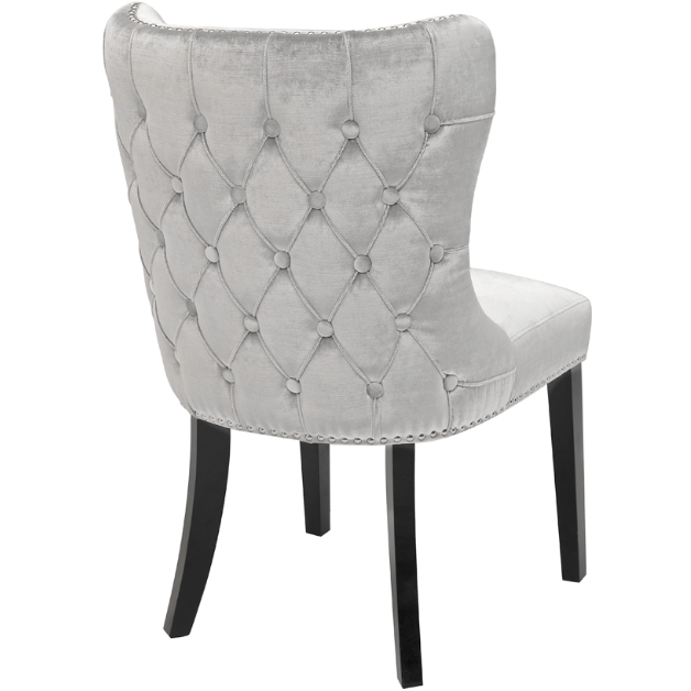 Royal Chair: E-Grey Velvet - Dreamart Gallery