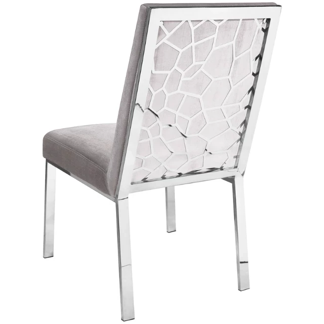 Wellington Grey Velvet Dining Chair - Dreamart Gallery