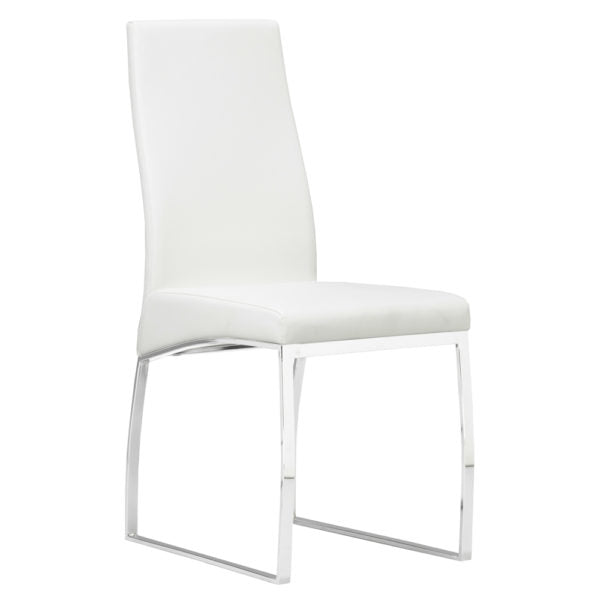 K-Chair: White Leatherette - Dreamart Gallery