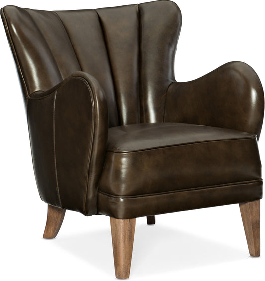 Hooker Furniture Living Room Treasure Leather Club Chair - Dreamart Gallery