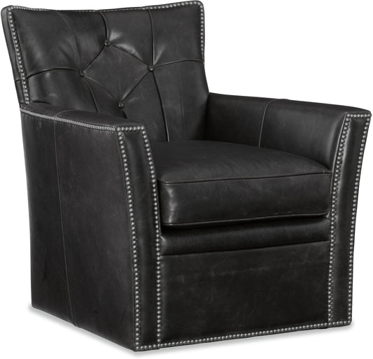 Hooker Furniture Living Room Conner Swivel Club Chair - Dreamart Gallery
