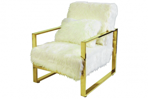 Celia Fur Accent Chair - Dreamart Gallery