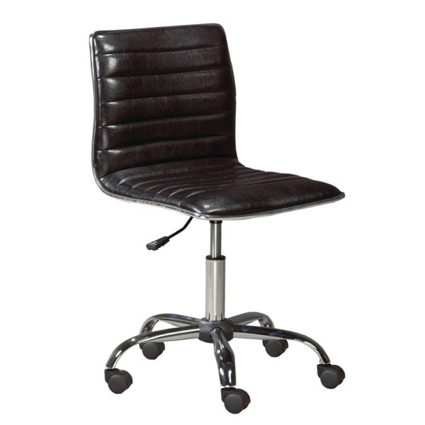 Hugo Black Leatherette Office Chair - Dreamart Gallery