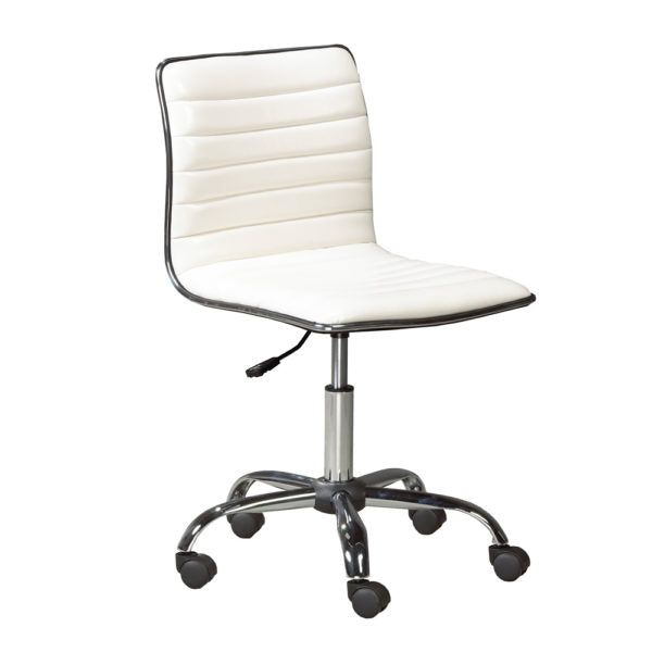 Hugo White Leatherette Office Chair - Dreamart Gallery
