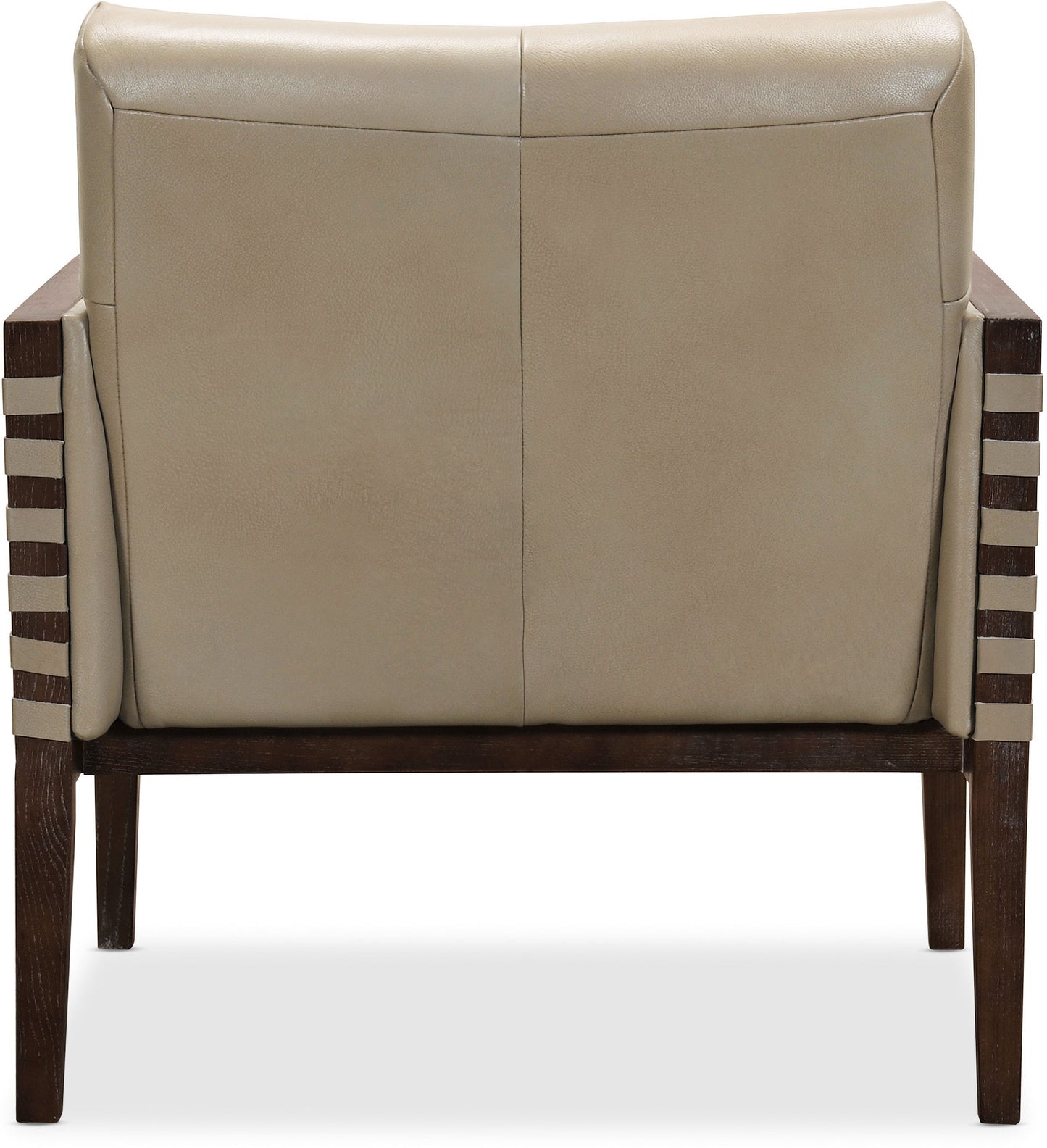 Hooker Furniture Living Room Carverdale Leather Club Chair w/Wood Frame - Dreamart Gallery
