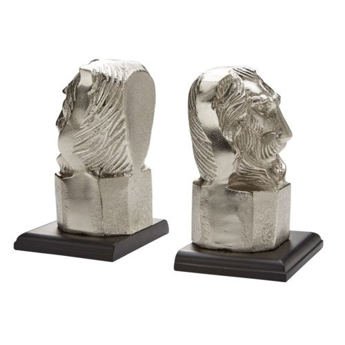 Bookend XC-9164 Silver Lion - Dreamart Gallery