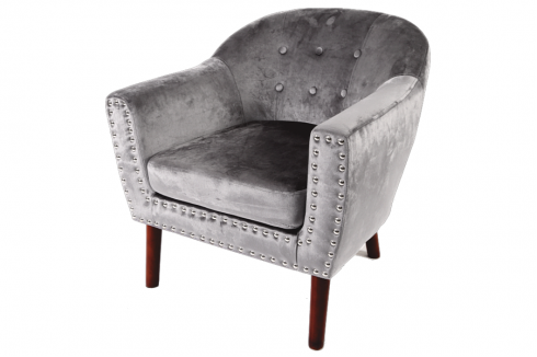 Rose Grey-Velv Accent Chair - Dreamart Gallery