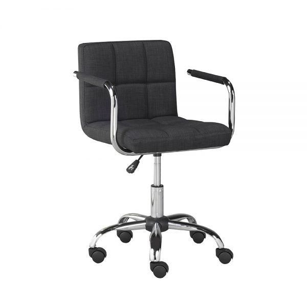 Selena Office Chair: Grey Fabric - Dreamart Gallery